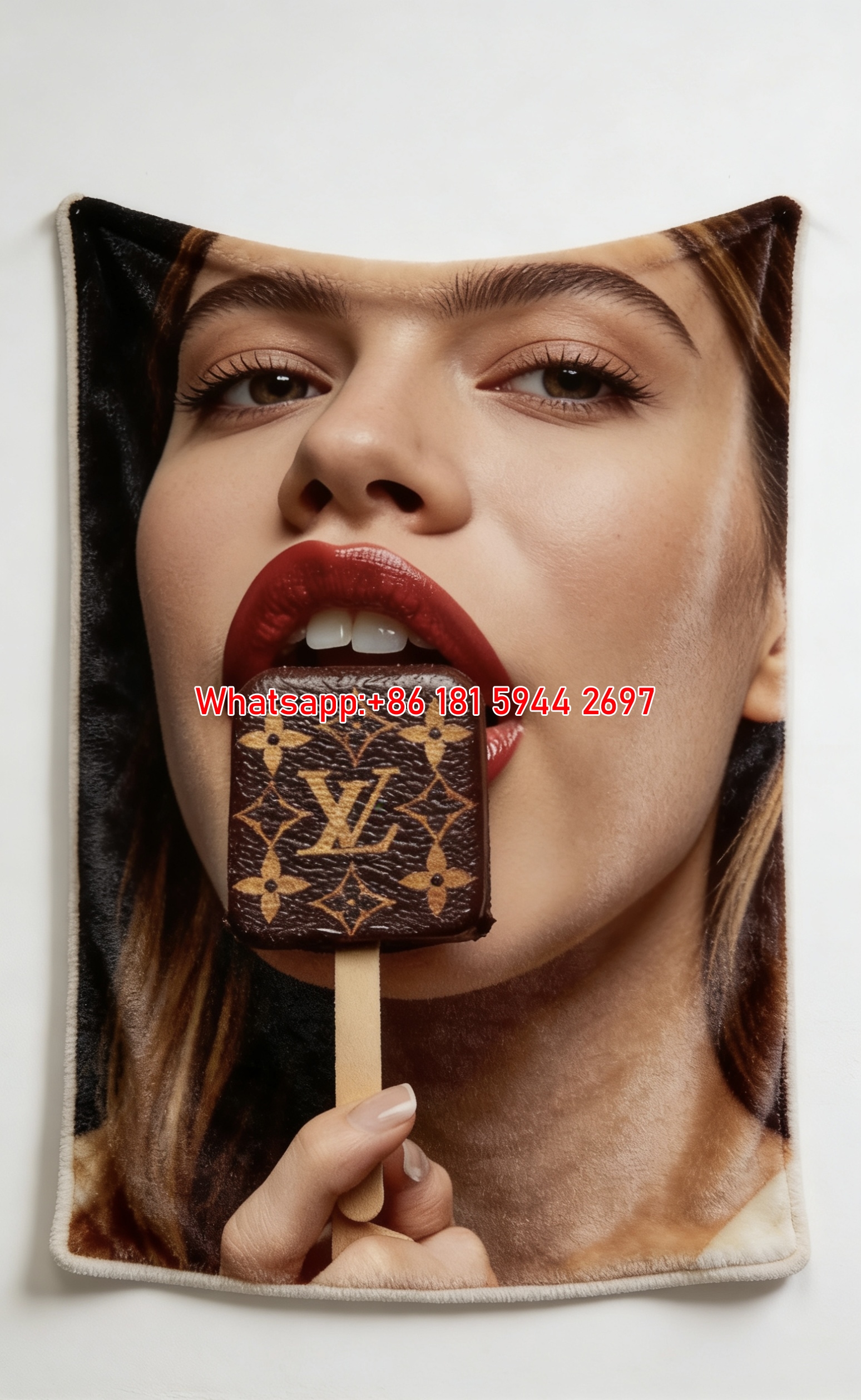 LV Ice Cream Print Flannel Throw Blanket 342